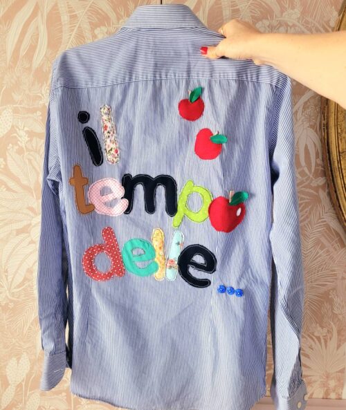 camicia personalizzata second hand con scritte